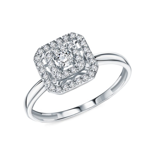 Золотое кольцо с фианитами