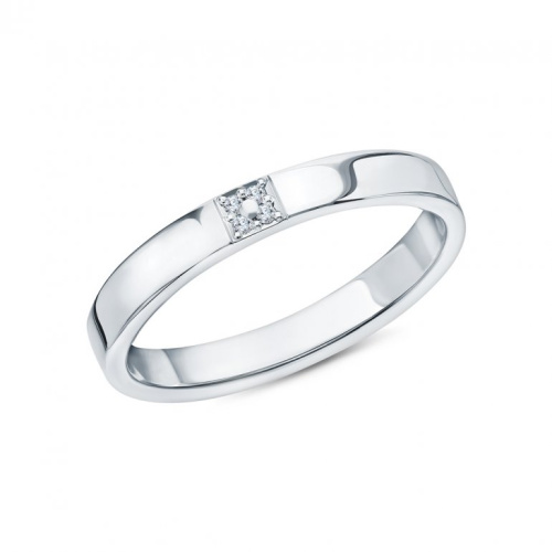 Серебряное кольцо с бриллиантами природными