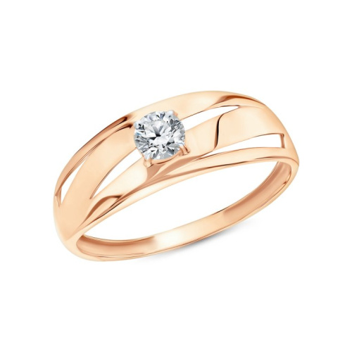 Золотое кольцо с фианитами