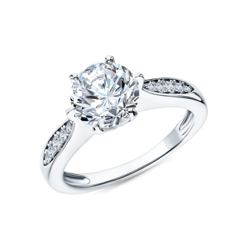 Серебряное кольцо с фианитами