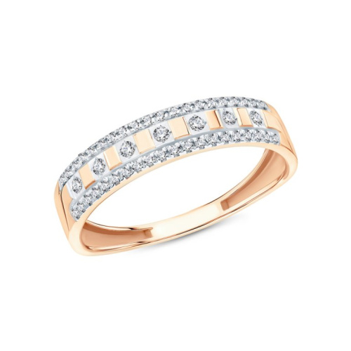 Золотое кольцо с фианитами