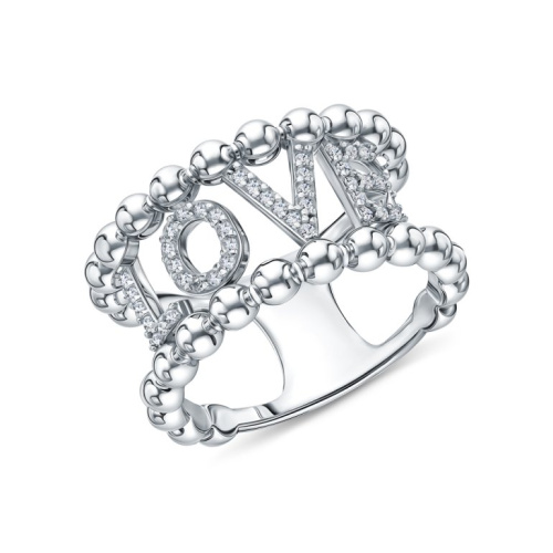 Серебряное кольцо с фианитами