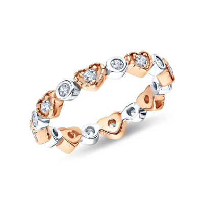 Серебряное кольцо с фианитами