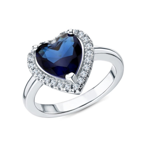 Серебряное кольцо с фианитами и алпанитом