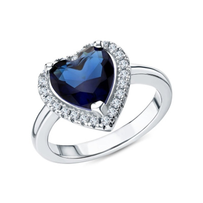 Серебряное кольцо с фианитами и алпанитом