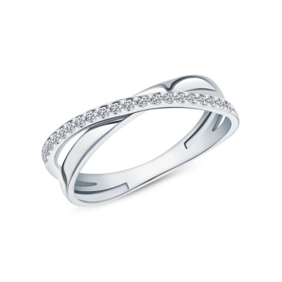 Серебряное кольцо с фианитами