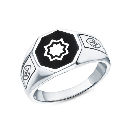 Серебряное кольцо с эмалью