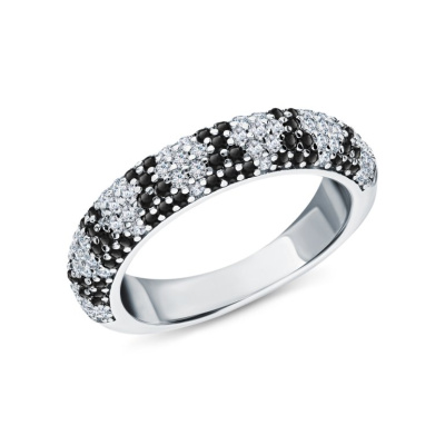 Серебряное кольцо с фианитами