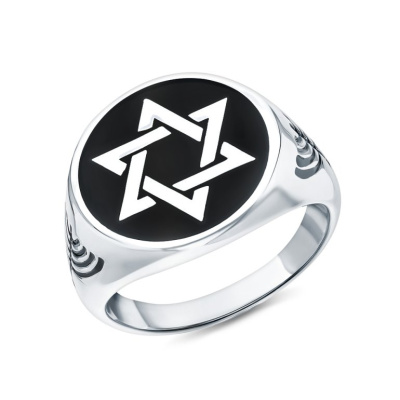 Серебряное кольцо с эмалью