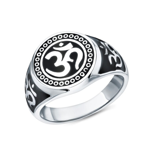 Серебряное кольцо с эмалью