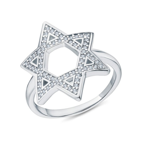 Серебряное кольцо с фианитами