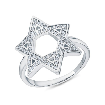 Серебряное кольцо с фианитами