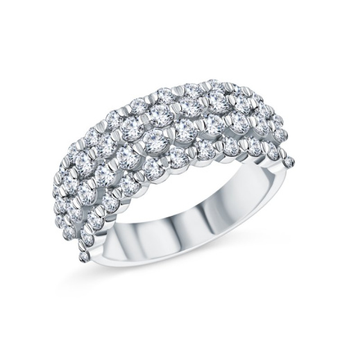 Золотое кольцо с бриллиантами природными