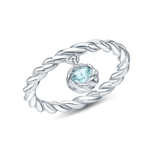 Серебряное кольцо с топазами природными