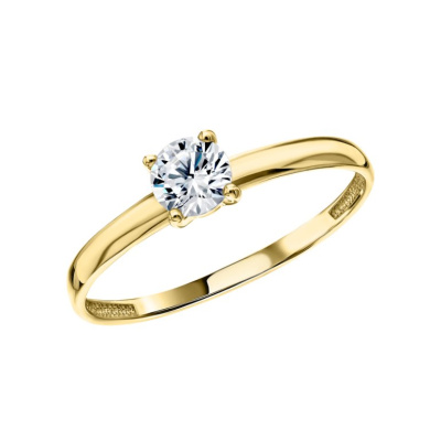 Золотое кольцо с фианитами