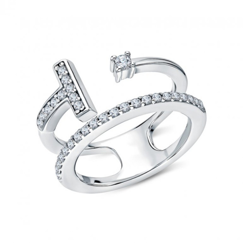 Серебряное кольцо с фианитами