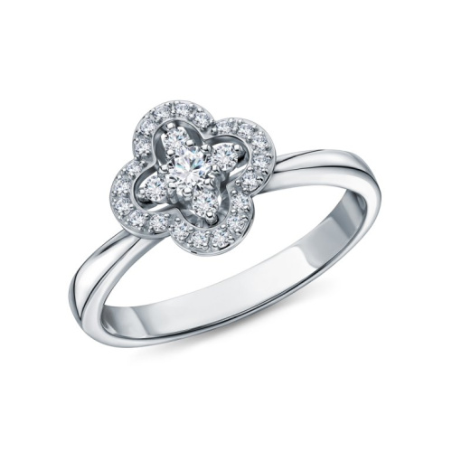 Золотое кольцо с бриллиантами природными