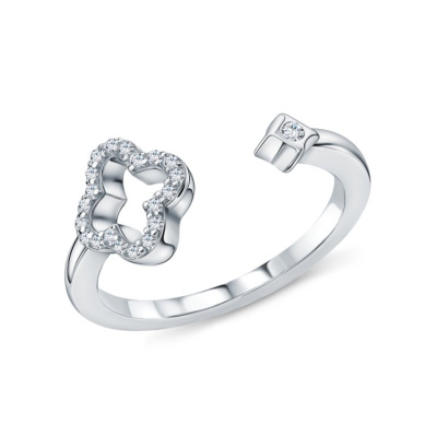 Серебряное кольцо с фианитами