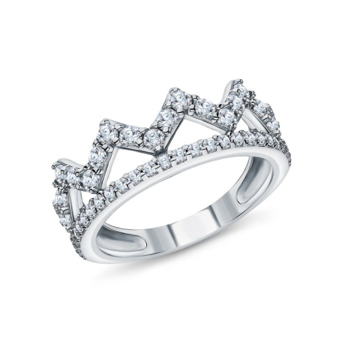 Серебряное кольцо с фианитами