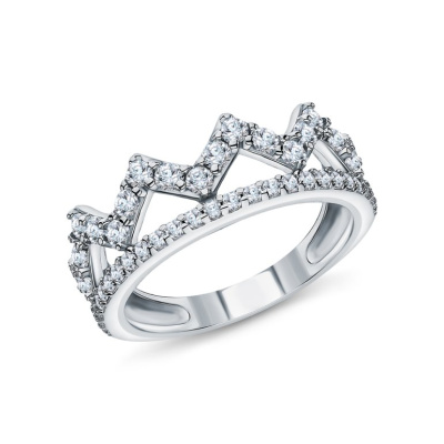 Серебряное кольцо с фианитами