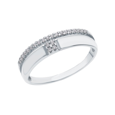 Серебряное кольцо с фианитами