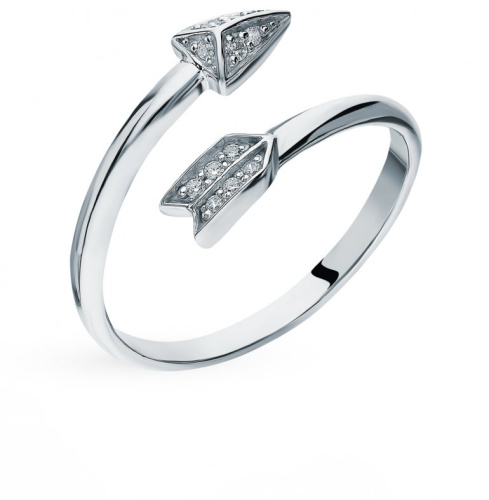 Серебряное кольцо с фианитами