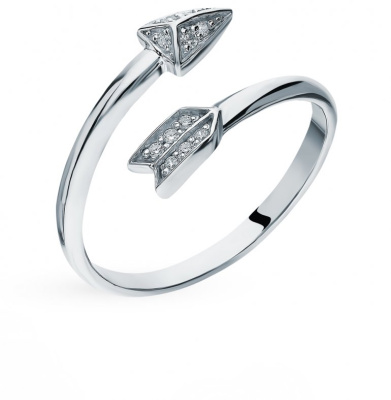 Серебряное кольцо с фианитами