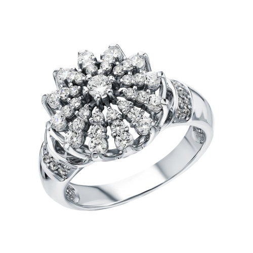 Золотое кольцо с фианитами