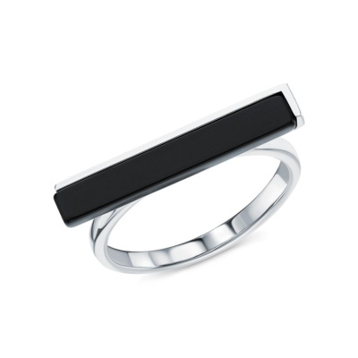 Серебряное кольцо с агатами природными