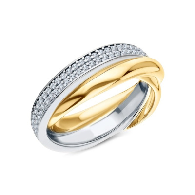 Серебряное кольцо с фианитами