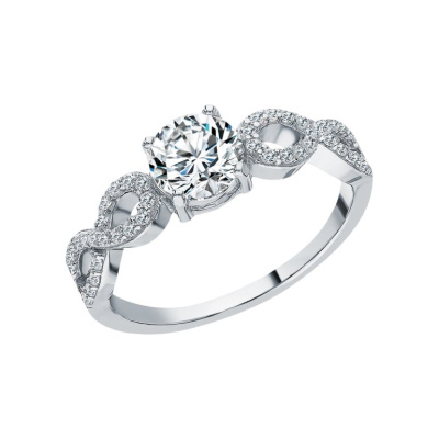 Серебряное кольцо с фианитами