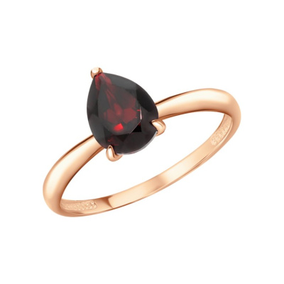 Золотое кольцо с гранатом природным