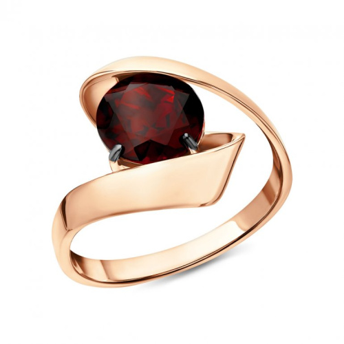 Золотое кольцо с гранатом природным