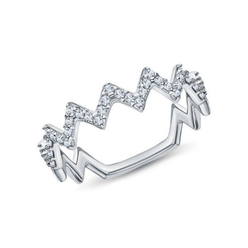 Серебряное кольцо с фианитами