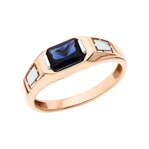 Золотое кольцо с наносапфирами
