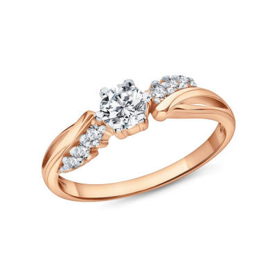 Серебряное кольцо с фианитами