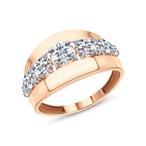 Золотое кольцо с фианитами