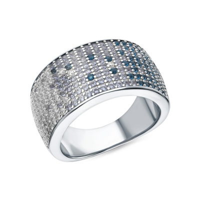 Серебряное кольцо с фианитами