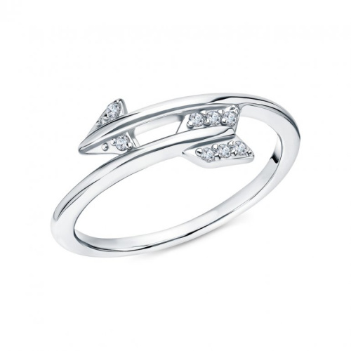 Серебряное кольцо с фианитами