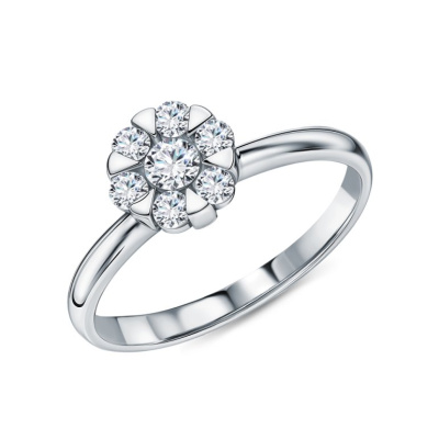 Золотое кольцо с бриллиантами выращенными