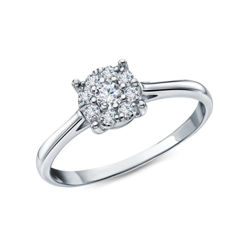 Золотое кольцо с бриллиантами выращенными