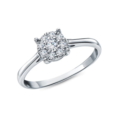 Золотое кольцо с бриллиантами выращенными