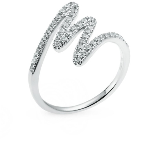 Серебряное кольцо с фианитами