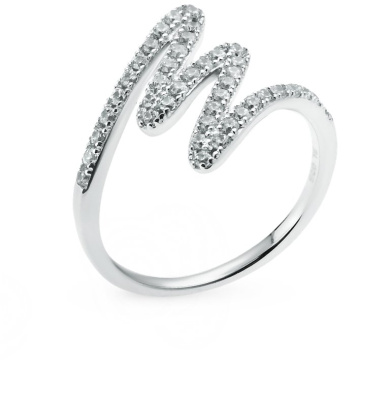 Серебряное кольцо с фианитами