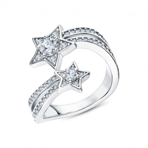 Серебряное кольцо с фианитами