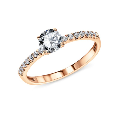 Золотое кольцо с фианитами