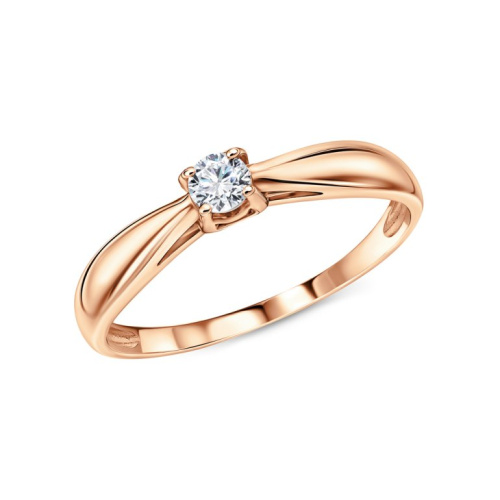 Золотое кольцо с бриллиантами природными