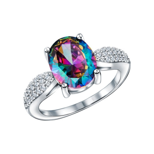 Серебряное кольцо с фианитами