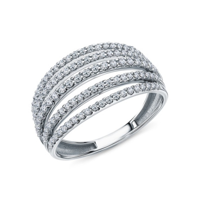 Золотое кольцо с бриллиантами природными