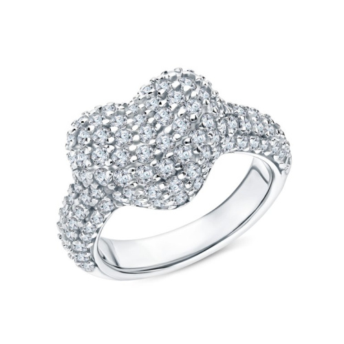 Серебряное кольцо с фианитами